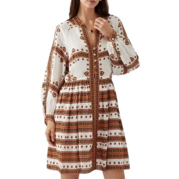 Sandro Ramata linen dress / size 10 - Picture 1 of 7